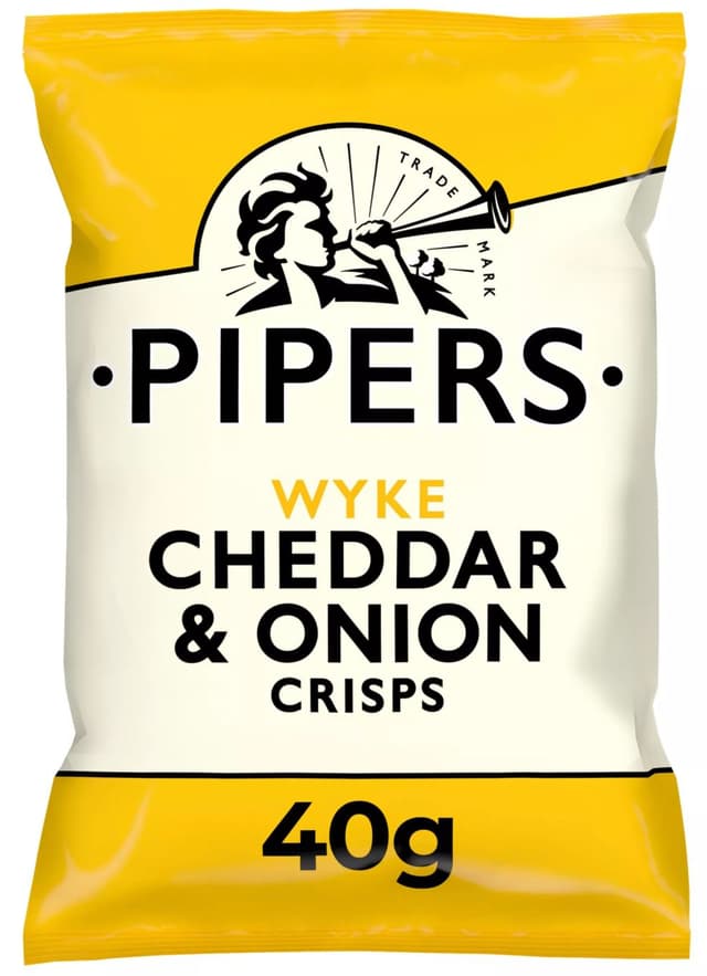 Pipers Wyke Cheddar & Onion Crisps 40g